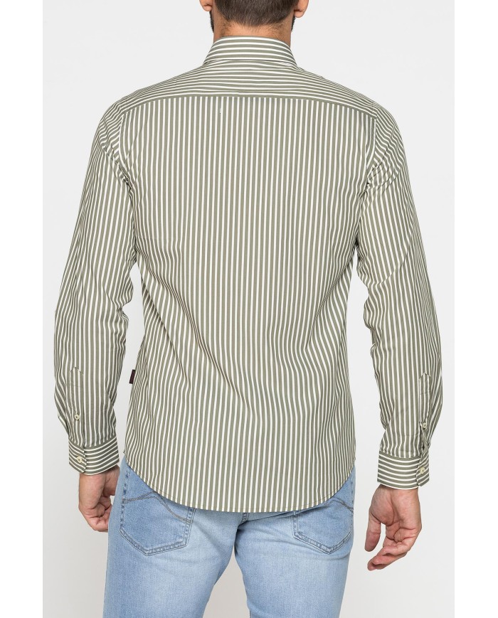 CAMICIA SLIM FIT IN COTONE ELASTICIZZATO