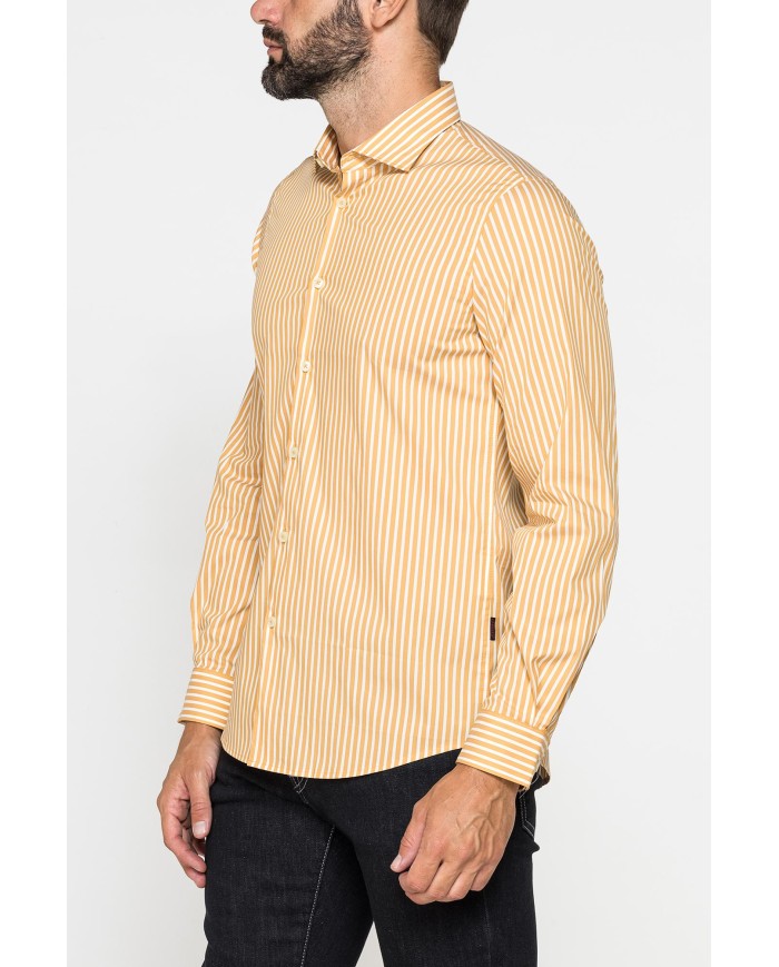 CAMICIA SLIM FIT IN COTONE ELASTICIZZATO