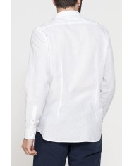 CAMICIA MISTO LINO COTONE IN COLORE TINTA UNITA