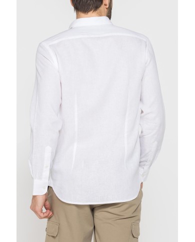 CAMICIA IN LINO E LYOCELL A MANICA LUNGA DA UOMO