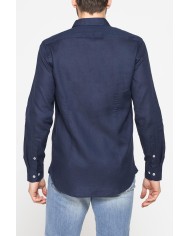 CAMICIA IN LINO E LYOCELL A MANICA LUNGA DA UOMO