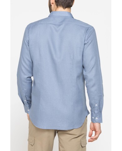 CAMICIA IN LINO E LYOCELL A MANICA LUNGA DA UOMO