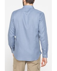CAMICIA IN LINO E LYOCELL A MANICA LUNGA DA UOMO