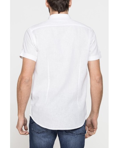 CAMICIA ESTIVA A MANICA CORTA IN MISTO LINO