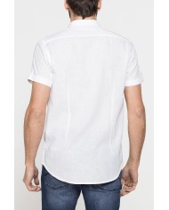 CAMICIA ESTIVA A MANICA CORTA IN MISTO LINO