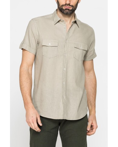CAMICIA ESTIVA A MANICA CORTA IN MISTO LINO