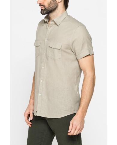 CAMICIA ESTIVA A MANICA CORTA IN MISTO LINO