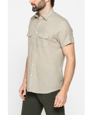 CAMICIA ESTIVA A MANICA CORTA IN MISTO LINO