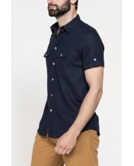 CAMICIA ESTIVA A MANICA CORTA IN MISTO LINO