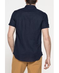 CAMICIA ESTIVA A MANICA CORTA IN MISTO LINO