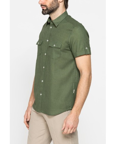 CAMICIA ESTIVA A MANICA CORTA IN MISTO LINO