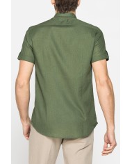 CAMICIA ESTIVA A MANICA CORTA IN MISTO LINO