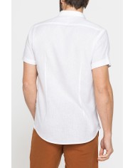 CAMICIA A MANICA CORTA IN TESSUTO DI LINO E LYOCELL