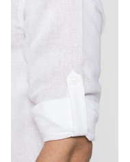 CAMICIA A MANICA CORTA IN TESSUTO DI LINO E LYOCELL