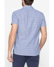 CAMICIA BOWLING IN TESSUTO TINTO FILO DI LINO COTONE