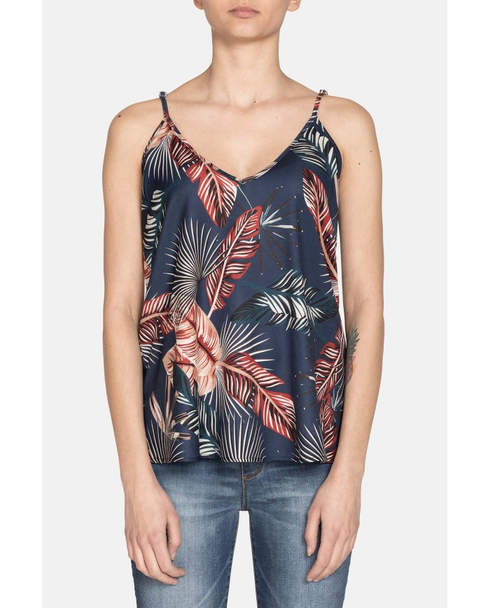 CANOTTA IN POLIESTERE STAMPATO. Vestibilità regolare.