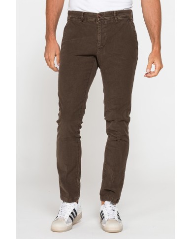 PANTALONE CHINO MOD. 617 SLIM FIT IN MOLESKIN ELASTICIZZATO