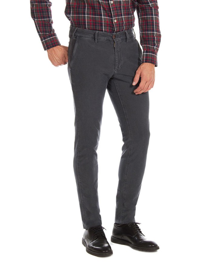 PANTALONE CHINO MOD. 617 SLIM FIT IN MOLESKIN ELASTICIZZATO