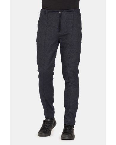 PANTALONE MOD. 639 Vita regolare con laccio e fondo stretto con elastico