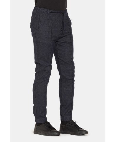 PANTALONE MOD. 639 Vita regolare con laccio e fondo stretto con elastico