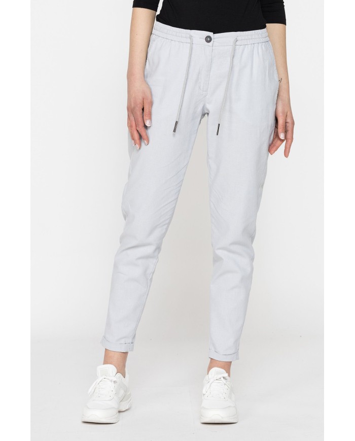 CHINOS IN MISTO LINO