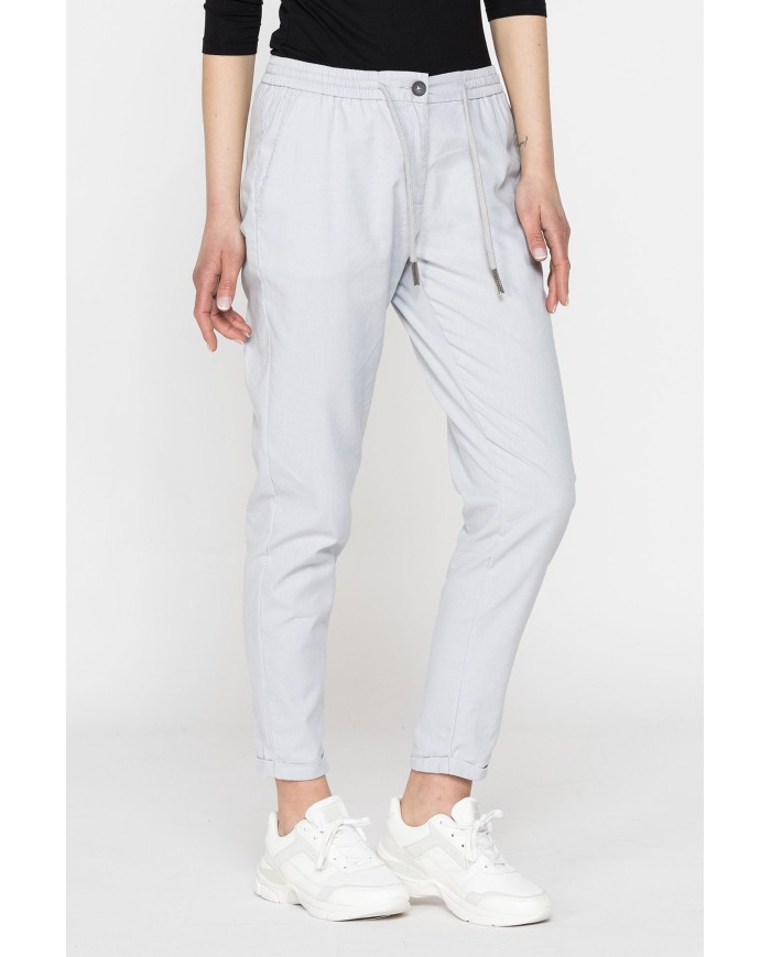 CHINOS IN MISTO LINO