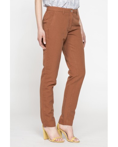 PANTALONE CHINO IN MISTO LINO PANTALONE CHINO IN MISTO LINO