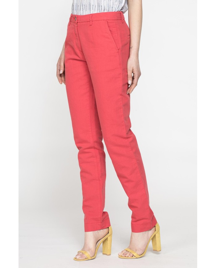 PANTALONE CHINO IN MISTO LINO