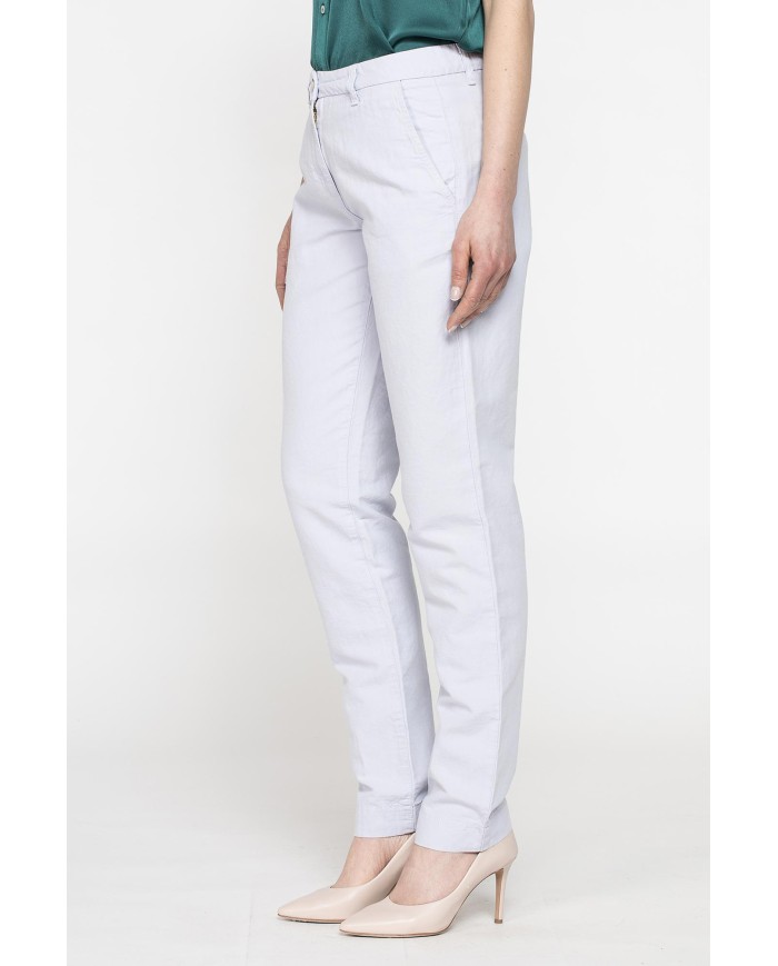 PANTALONE CHINO IN MISTO LINO
