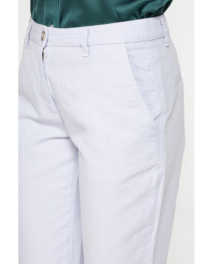 PANTALONE CHINO IN MISTO LINO