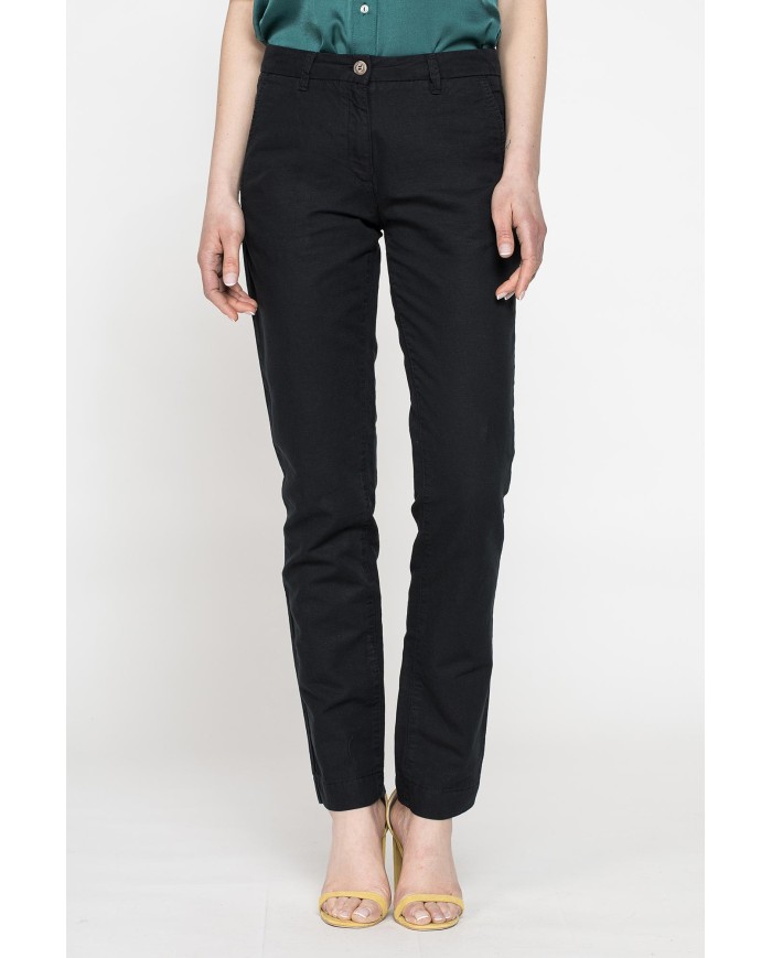 PANTALONE CHINO IN MISTO LINO