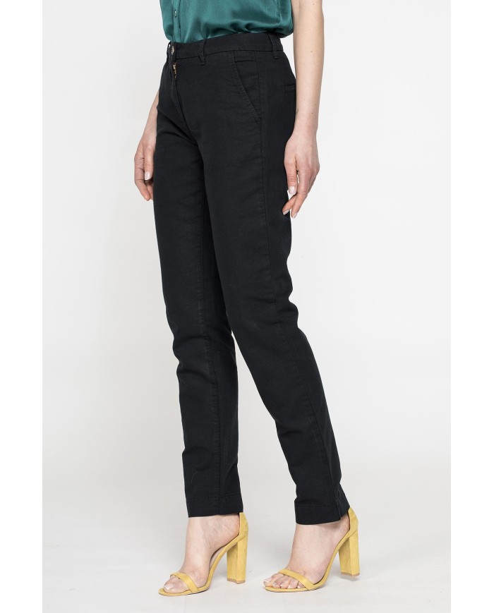 PANTALONE CHINO IN MISTO LINO