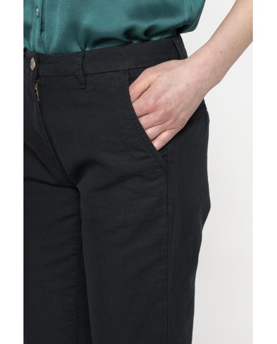 PANTALONE CHINO IN MISTO LINO