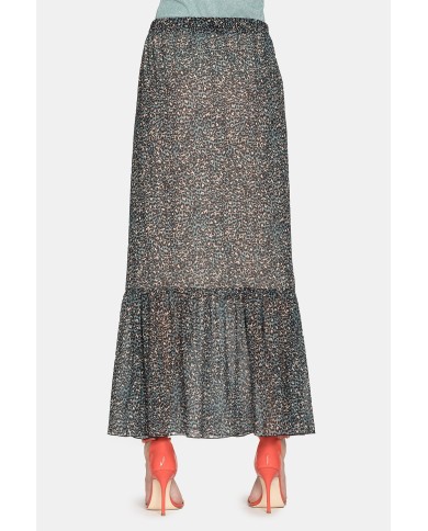 GONNA IN POLIESTERE STAMPATO. Vestibilità regolare.