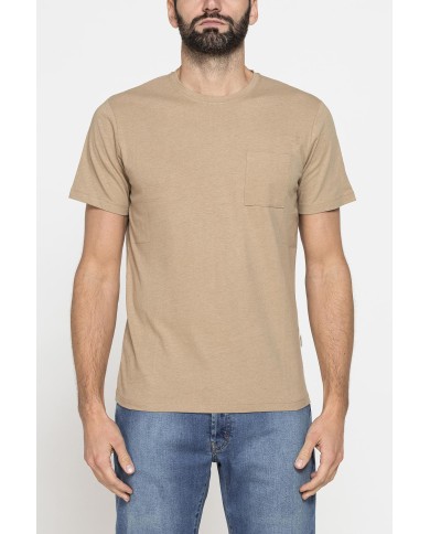 T-SHIRT MANICA CORTA IN COTONE MISTO LINO