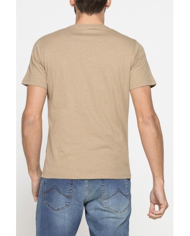 T-SHIRT MANICA CORTA IN COTONE MISTO LINO