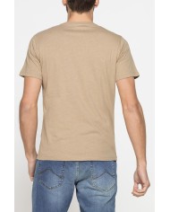 T-SHIRT MANICA CORTA IN COTONE MISTO LINO
