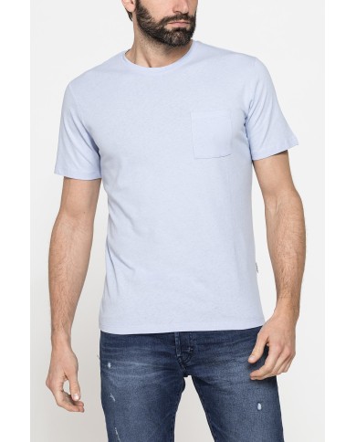 T-SHIRT MANICA CORTA IN COTONE MISTO LINO