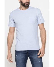T-SHIRT MANICA CORTA IN COTONE MISTO LINO