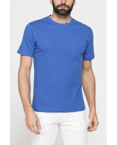 T-SHIRT MANICA CORTA IN COTONE MISTO LINO