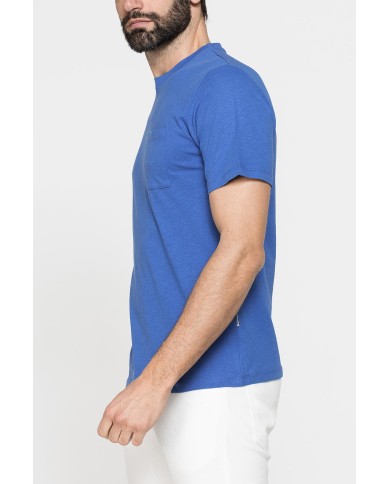 T-SHIRT MANICA CORTA IN COTONE MISTO LINO
