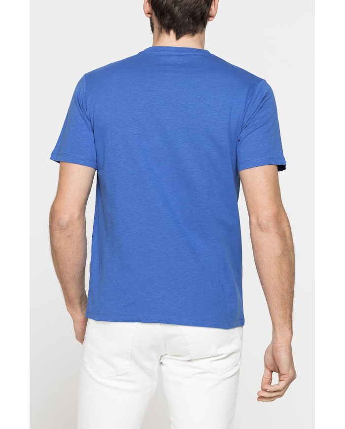 T-SHIRT MANICA CORTA IN COTONE MISTO LINO
