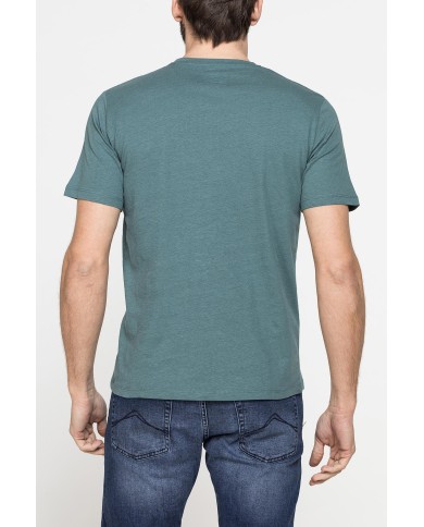 T-SHIRT MANICA CORTA IN COTONE MISTO LINO