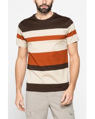 T-SHIRT A RIGHE IN COTONE MERCERIZZATO