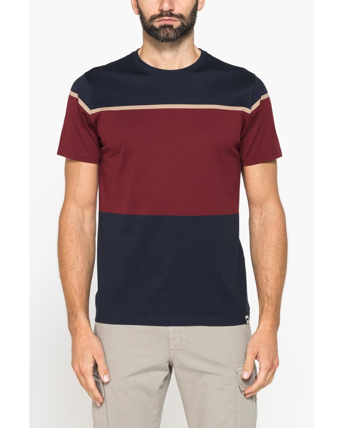 T-SHIRT A RIGHE IN COTONE MERCERIZZATO