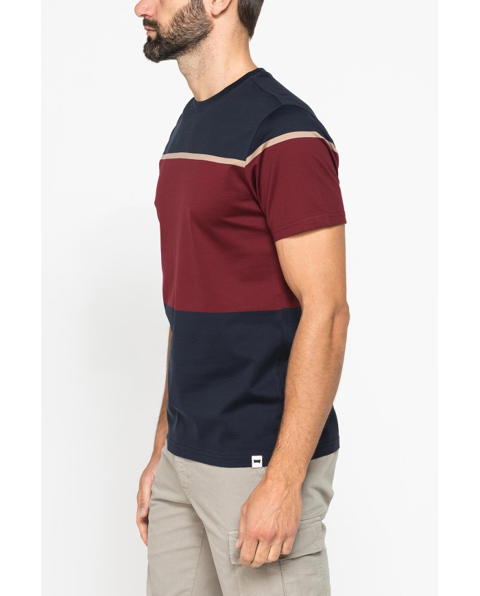 T-SHIRT A RIGHE IN COTONE MERCERIZZATO