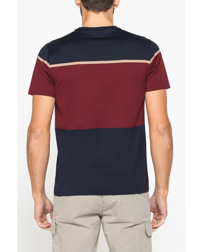 T-SHIRT A RIGHE IN COTONE MERCERIZZATO