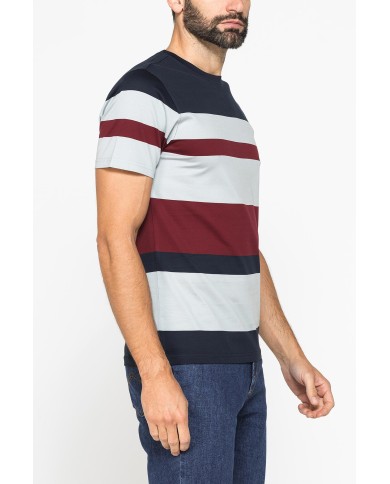 T-SHIRT A RIGHE IN COTONE MERCERIZZATO