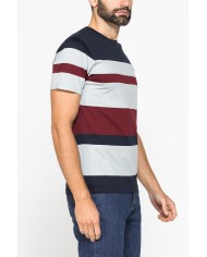 T-SHIRT A RIGHE IN COTONE MERCERIZZATO