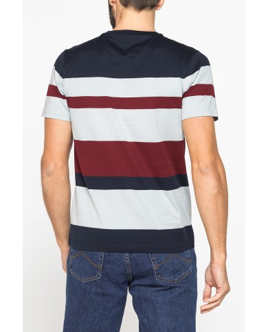 T-SHIRT A RIGHE IN COTONE MERCERIZZATO